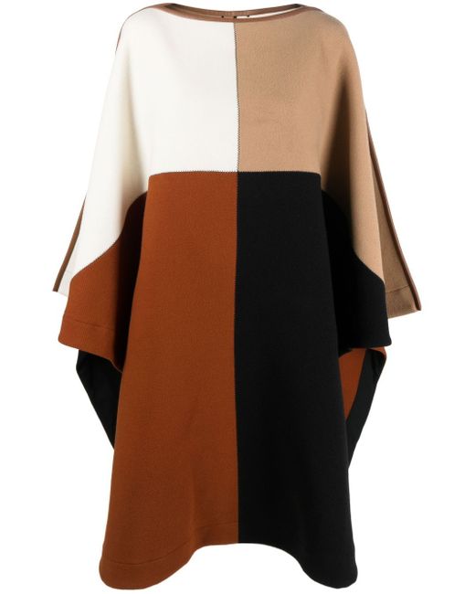 Chloé colour-block knitted cape