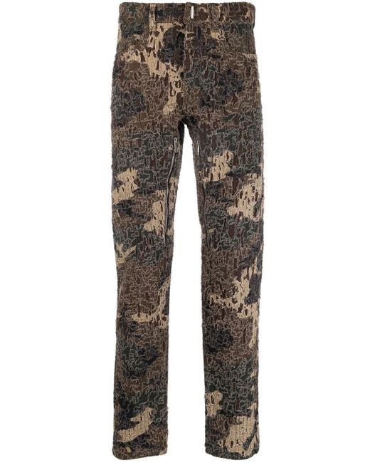 Givenchy camouflage-print straight-leg trousers