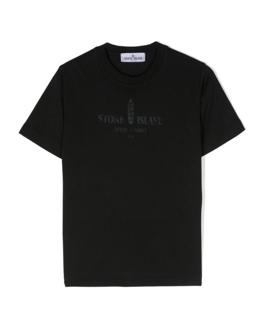 Stone Island Junior Compass-print T-shirt