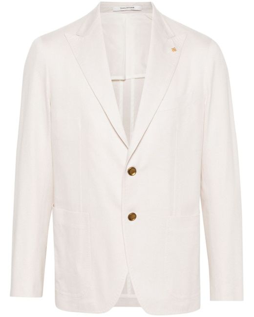 Tagliatore peak-lapels cotton blazer