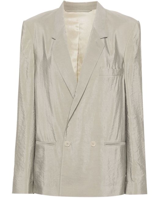 Lemaire double-breasted crinkled blazer
