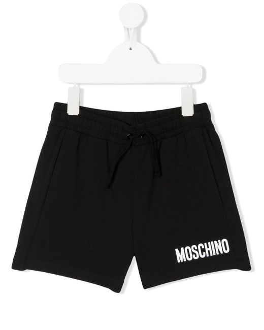 Moschino Kids logo print track shorts