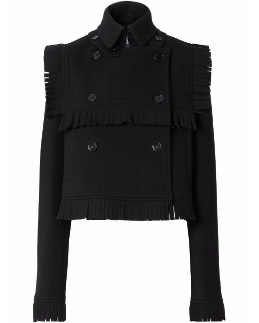 Burberry fringed collared jacket