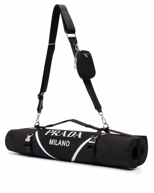 Prada logo-print yoga mat and bag