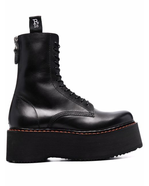 R13 double stack platform boots