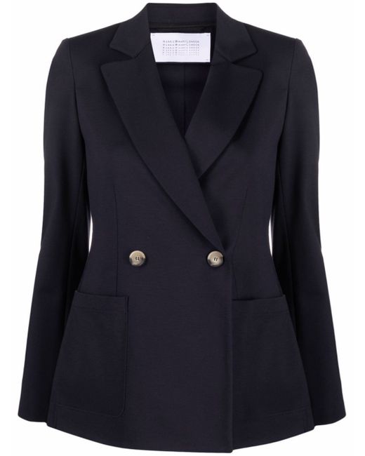 Harris Wharf London notched-lapel double-breasted jacket