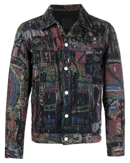 Givenchy all-over graphic-print denim jacket