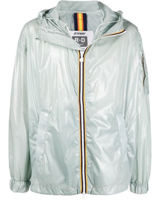 K-Way R&D zipped hooded jacket