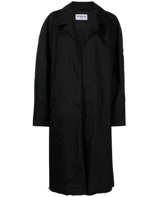 Balenciaga raw-edge trench coat