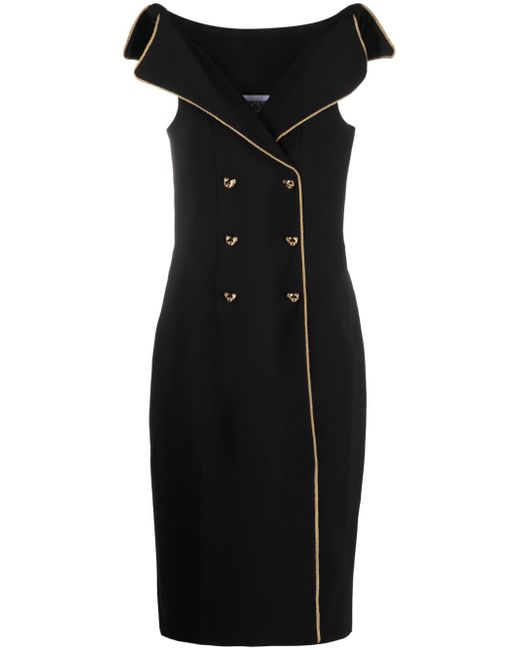 Moschino Teddy-button double-breasted pencil dress