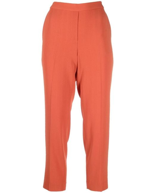 Theory cropped tapered-leg trousers
