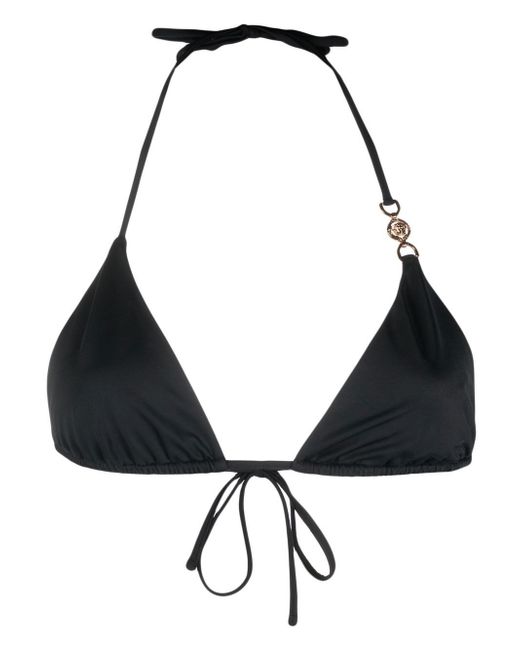 Versace logo-embellished bikini top