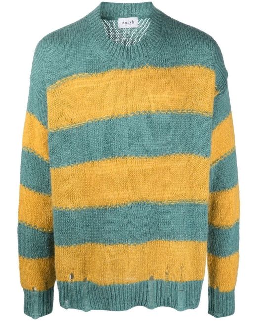 Amish knitted stripe jumper