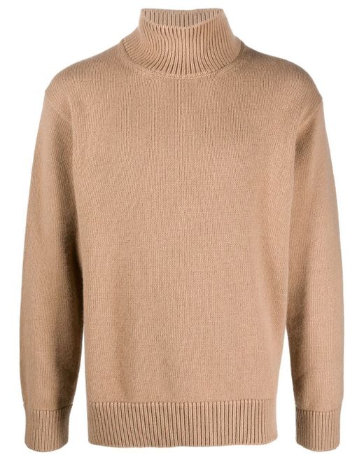 Laneus mock-neck knitted jumper