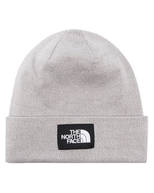 The North Face logo-patch knitted beanie