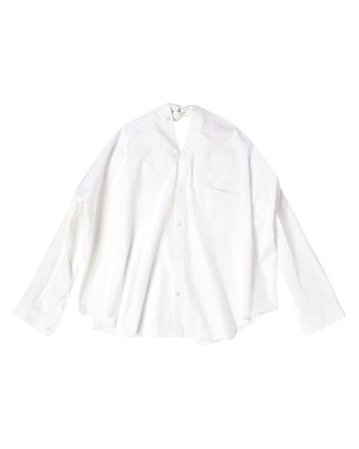 Balenciaga knot-detail long-sleeved shirt