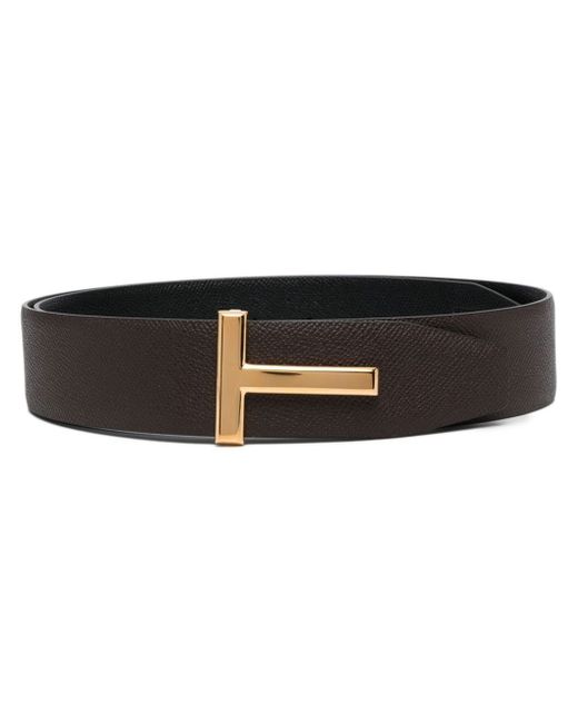 Tom Ford reversible T logo leather belt