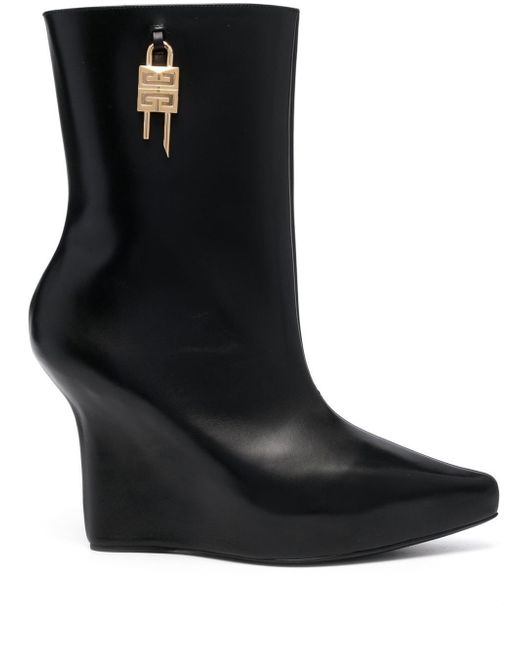 Givenchy 4 Lock leather wedge boots