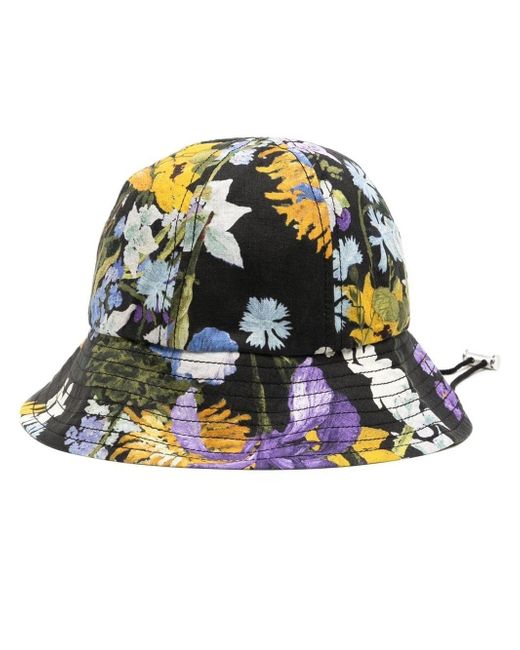 Erdem floral-print drawstring bucket hat