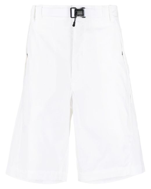 CP Company logo-print belted-waist shorts