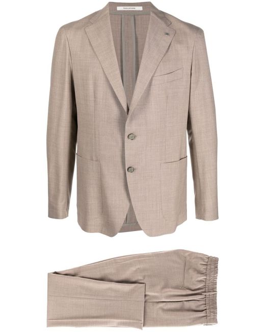 Tagliatore single-breasted virgin-wool blend suit