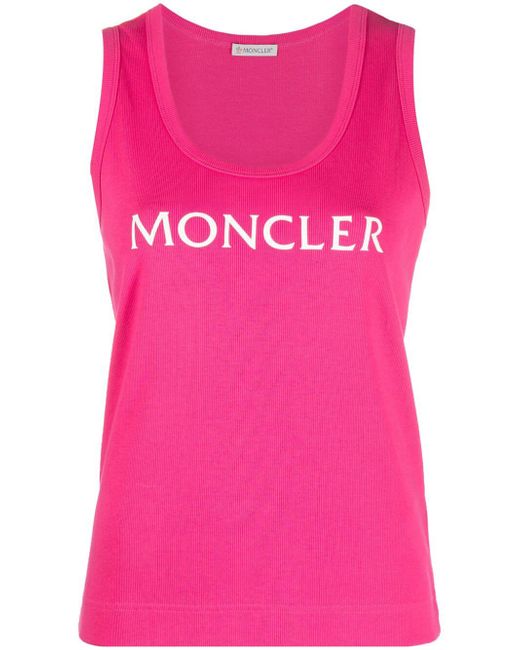 Moncler logo-print tank top