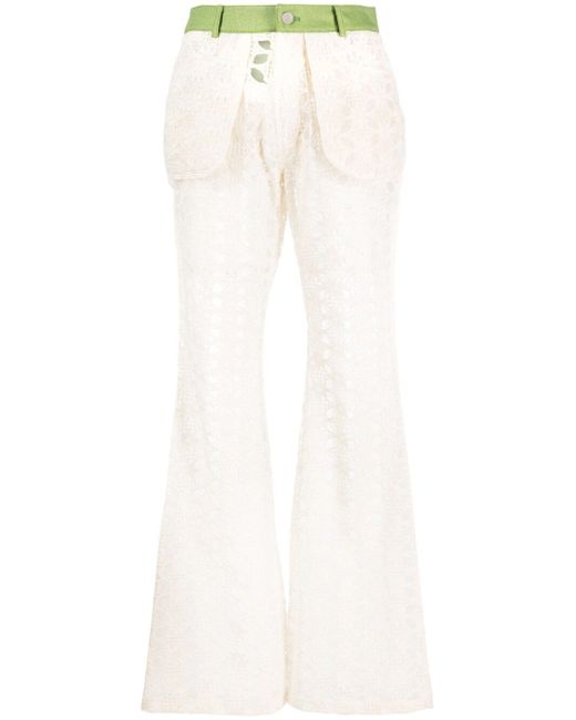 Andersson Bell panelled flared trousers
