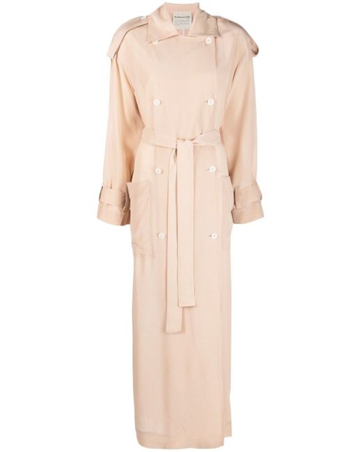 Sehnsucht Atelier long belted trench coat
