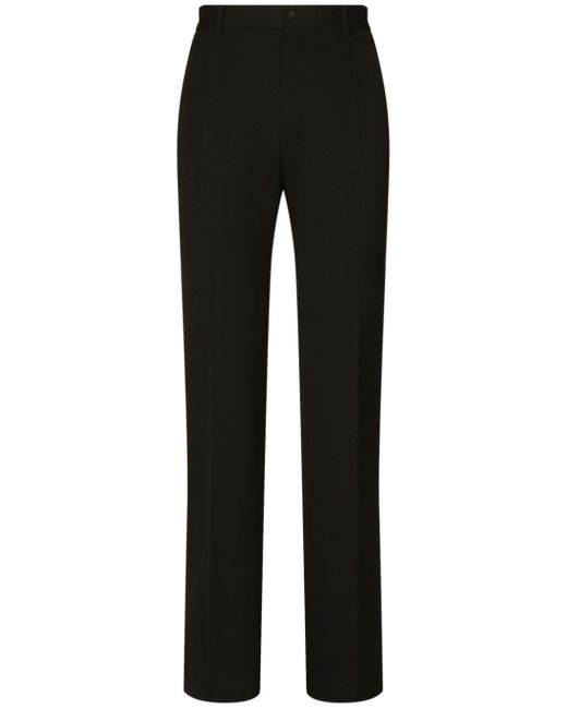 Dolce & Gabbana pressed-crease wool trousers