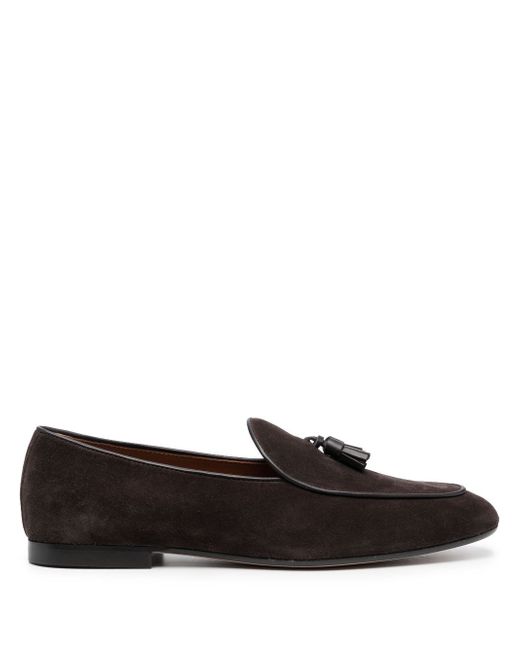 Tod's tassel-detail suede loafers