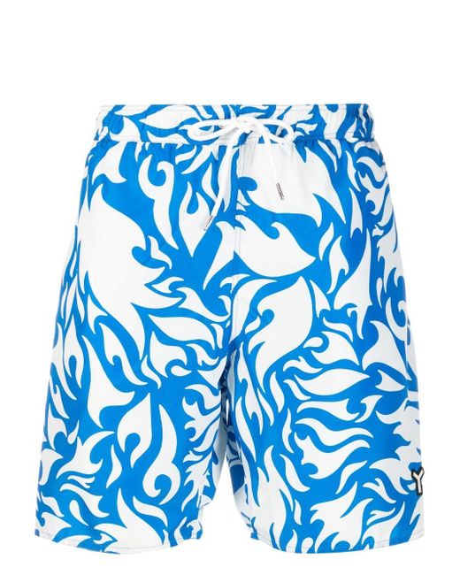 Yes I Am graphic-print drawstring swim shorts