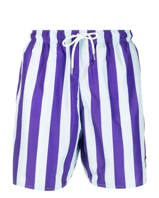 Yes I Am striped drawstring swim shorts