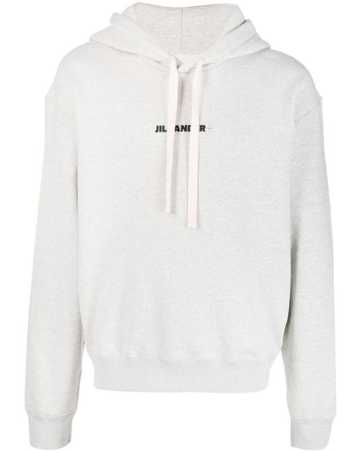 Jil Sander logo-print hoodie