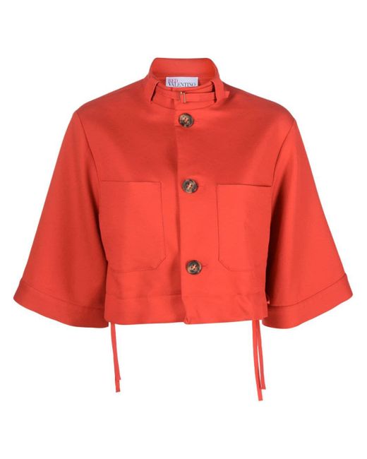 RED Valentino Cotton Cady cropped jacket