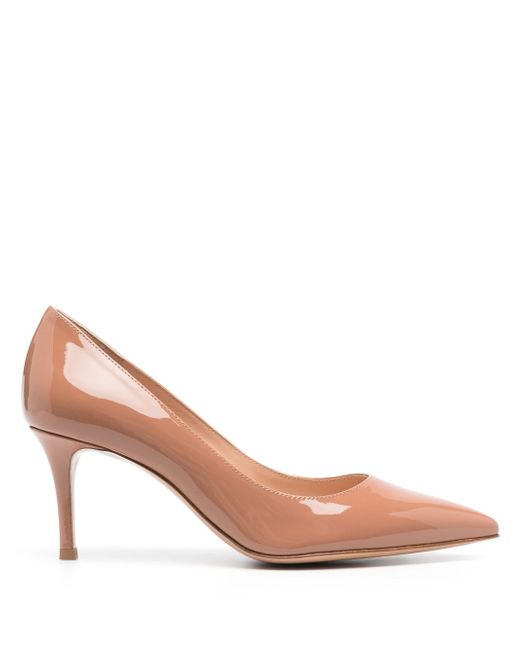 Gianvito Rossi pointed-toe 70mm leather pumps