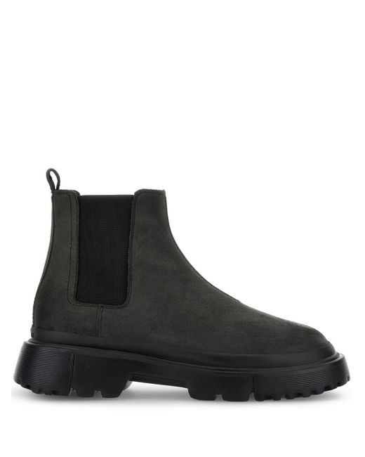 Hogan Chelsea round-toe suede boots