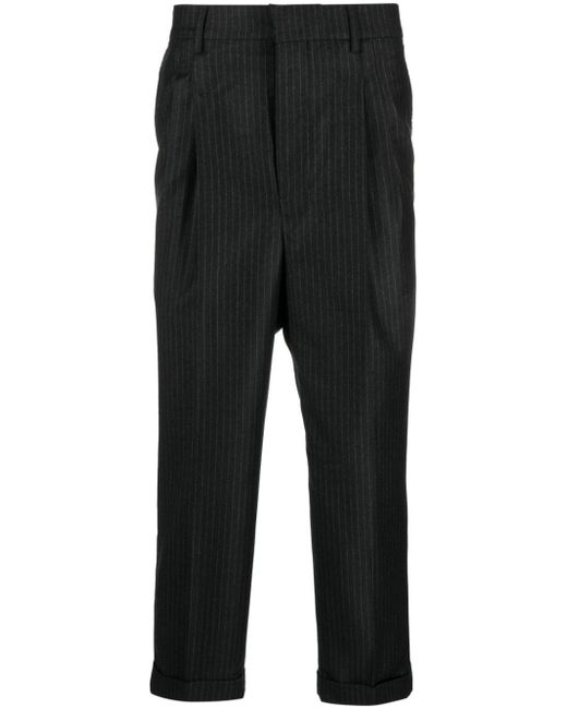 AMI Alexandre Mattiussi pinstriped tailored cropped trousers
