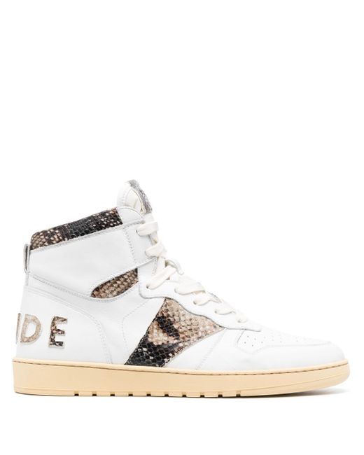 Rhude panelled high-top sneakers