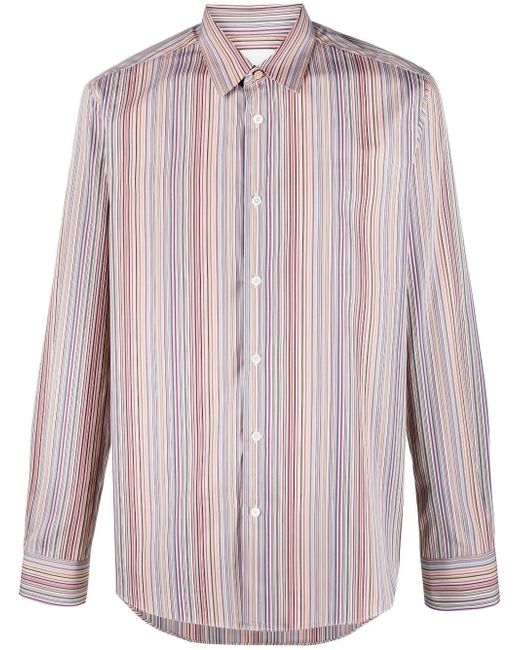 Paul Smith striped pointed-collar shirt