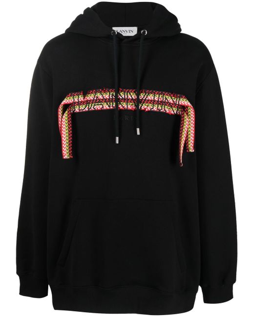 Lanvin oversized logo-appliqué hoodie
