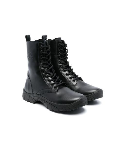 Moncler Enfant lace-up leather boots