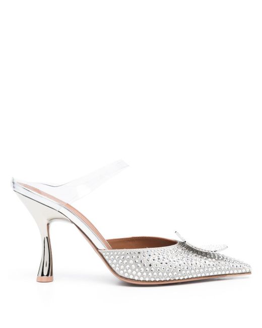 Malone Souliers 85mm crystal-embellished mules