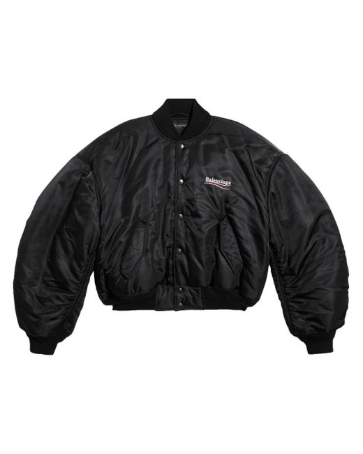 Balenciaga logo-print bomber jacket