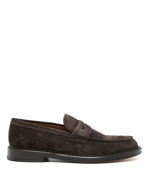 Doucal's penny-slot suede loafers