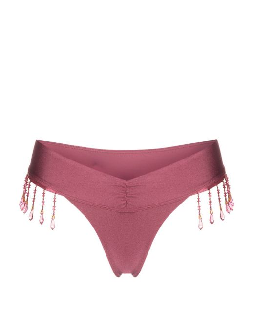 Frankies Bikinis bead-embellished bikini bottoms