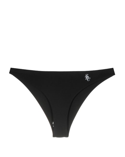 Sporty & Rich logo-print bikini bottoms