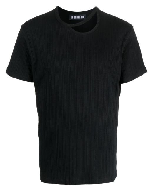LGN Louis Gabriel Nouchi cut-out plissé cotton T-shirt