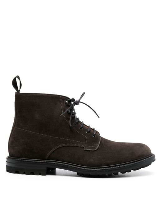 Henderson Baracco lace-up suede ankle boots