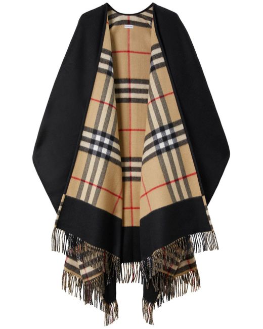 Burberry Vintage Check Pattern wool-cashmere cape