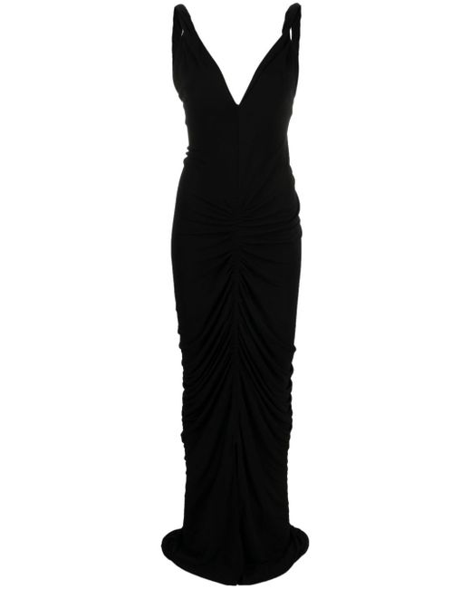 Givenchy ruched V-neck gown